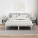 Casa si Gradina - Mobilier - Mese si birouri - Mese living - Masa laterala 2 pcs Gri din beton 30,5 x 30 x 45 cm - Infinity.ro