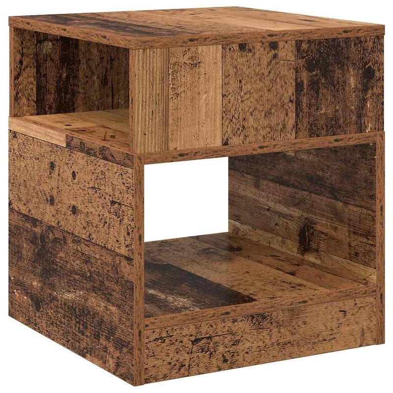 Casa si Gradina - Mobilier - Mese si birouri - Mese living - Masa laterala 2 pcs Lemn vechi 40,5 x 40 x 45 cm Lemn compozit - Infinity.ro