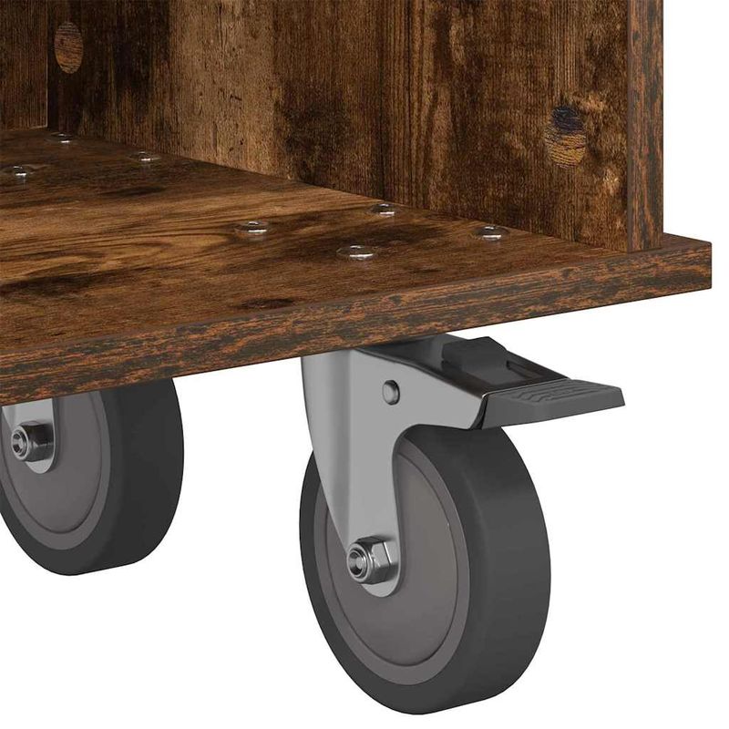 Casa si Gradina - Mobilier - Comode si corpuri - Comode - Support TV Stejar fumuriu 100 x 35 x 35 cm Lemn compozit - Infinity.ro
