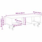 Casa si Gradina - Mobilier - Comode si corpuri - Comode - Support TV Stejar fumuriu 100 x 35 x 35 cm Lemn compozit - Infinity.ro