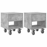 Casa si Gradina - Mobilier - Comode si corpuri - Noptiere - Noptiera 2 pcs Gri din beton 40,5 x 40 x 48 cm Lemn compozit - Infinity.ro