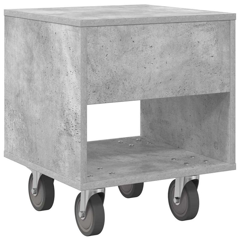Casa si Gradina - Mobilier - Comode si corpuri - Noptiere - Noptiera 2 pcs Gri din beton 40,5 x 40 x 48 cm Lemn compozit - Infinity.ro