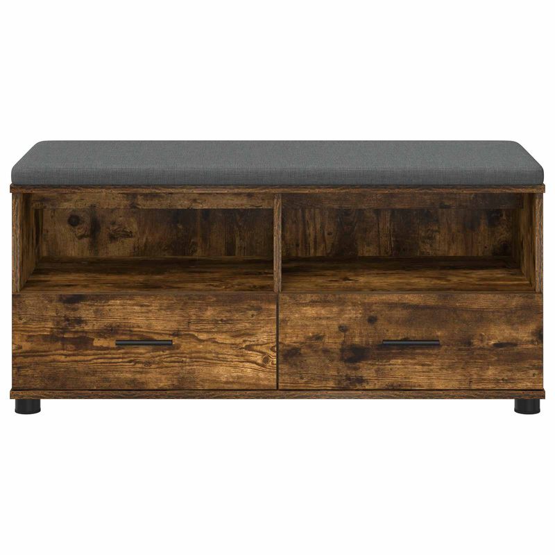 Casa si Gradina - Mobilier - Canapele si coltare - Banchete - Banca pentru hol cu perna Stejar fumuriu 100 x 38 x 46 cm - Infinity.ro