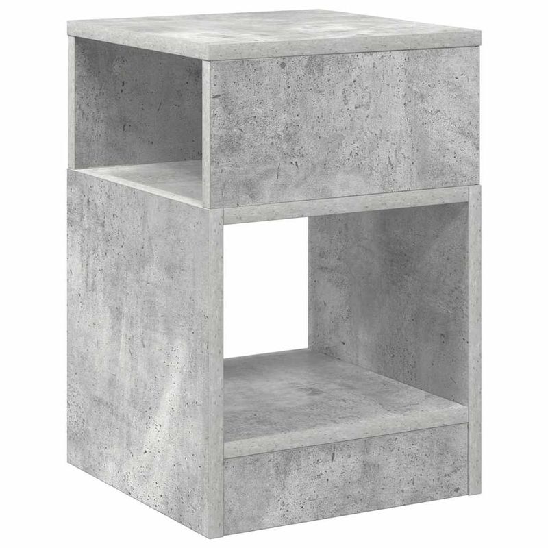Casa si Gradina - Mobilier - Mese si birouri - Mese living - Masa laterala Gri din beton 30,5 x 30 x 45 cm Lemn compozit - Infinity.ro
