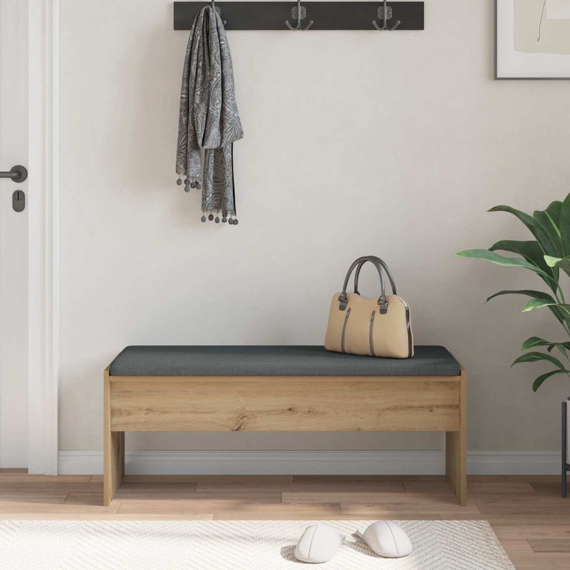 Casa si Gradina - Mobilier - Organizare si depozitare - Bancute - Banca pentru hol cu perna Stejar Artizanal 103 x 38 x 40 cm - Infinity.ro