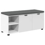 Casa si Gradina - Mobilier - Organizare si depozitare - Bancute - Banca pentru hol cu perna Simplu Alb 100 x 38 x 46 cm - Infinity.ro