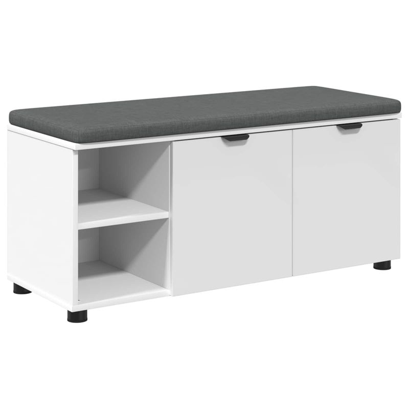 Casa si Gradina - Mobilier - Organizare si depozitare - Bancute - Banca pentru hol cu perna Simplu Alb 100 x 38 x 46 cm - Infinity.ro