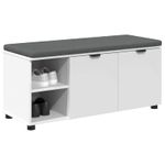 Casa si Gradina - Mobilier - Organizare si depozitare - Bancute - Banca pentru hol cu perna Simplu Alb 100 x 38 x 46 cm - Infinity.ro