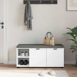 Casa si Gradina - Mobilier - Organizare si depozitare - Bancute - Banca pentru hol cu perna Simplu Alb 100 x 38 x 46 cm - Infinity.ro