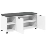 Casa si Gradina - Mobilier - Organizare si depozitare - Bancute - Banca pentru hol cu perna Simplu Alb 100 x 38 x 46 cm - Infinity.ro