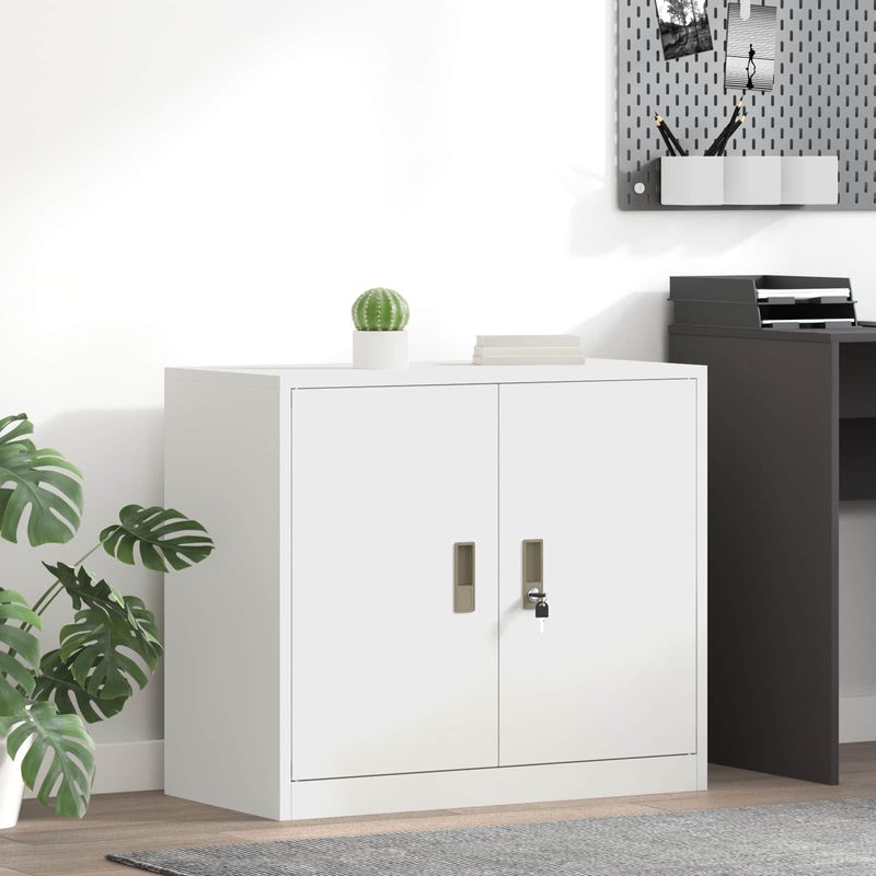 Casa si Gradina - Mobilier - Dulapuri si sifoniere - Dulapuri - Dulap de depozitare Alb 80 x 40 x 70 cm Otel Laminat la Rece - Infinity.ro