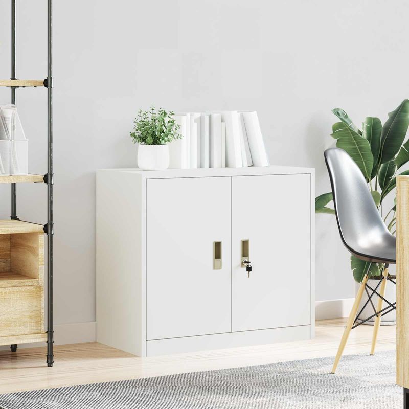 Casa si Gradina - Mobilier - Dulapuri si sifoniere - Dulapuri - Dulap de depozitare Alb 80 x 40 x 70 cm Otel Laminat la Rece - Infinity.ro