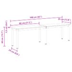 Casa si Gradina - Mobilier - Canapele si coltare - Banchete - Banca Stejar fumuriu 160 x 35 x 45 cm Lemn compozit - Infinity.ro