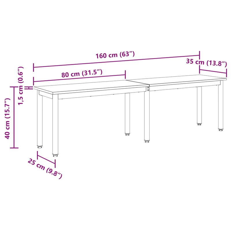 Casa si Gradina - Mobilier - Canapele si coltare - Banchete - Banca Stejar fumuriu 160 x 35 x 45 cm Lemn compozit - Infinity.ro