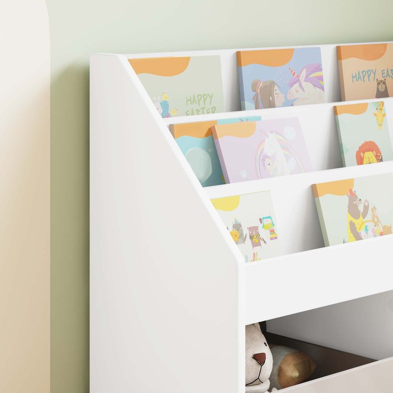 Casa si Gradina - Mobilier - Biblioteci si rafturi - Rafturi - Raft pentru copii Alb 72,5 x 29,5 x 69 cm Lemn compozit - Infinity.ro