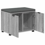 Casa si Gradina - Mobilier - Canapele si coltare - Banchete - Banca pentru hol cu perna cu usa Gri Sonoma 60 x 38 x 46 cm - Infinity.ro