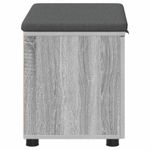 Casa si Gradina - Mobilier - Canapele si coltare - Banchete - Banca pentru hol cu perna cu usa Gri Sonoma 60 x 38 x 46 cm - Infinity.ro