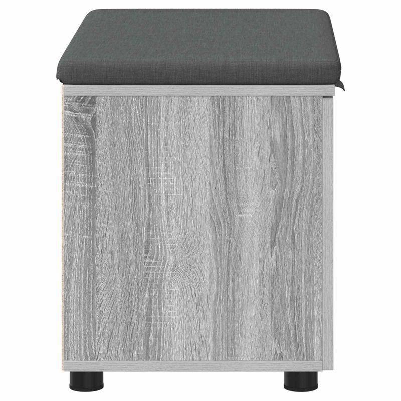 Casa si Gradina - Mobilier - Canapele si coltare - Banchete - Banca pentru hol cu perna cu usa Gri Sonoma 60 x 38 x 46 cm - Infinity.ro