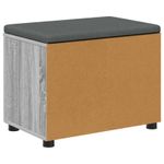 Casa si Gradina - Mobilier - Canapele si coltare - Banchete - Banca pentru hol cu perna cu usa Gri Sonoma 60 x 38 x 46 cm - Infinity.ro