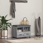 Casa si Gradina - Mobilier - Organizare si depozitare - Bancute - Banca pentru hol cu perna cu sertar Gri Sonoma 60 x 38 x 46 cm - Infinity.ro