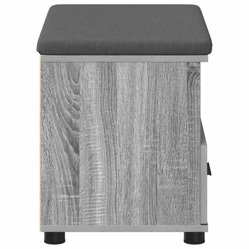 Casa si Gradina - Mobilier - Organizare si depozitare - Bancute - Banca pentru hol cu perna cu sertar Gri Sonoma 60 x 38 x 46 cm - Infinity.ro