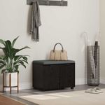 Casa si Gradina - Mobilier - Organizare si depozitare - Bancute - Banca pentru hol cu perna cu usa Stejar Negru, 60 x 38 x 46 cm - Infinity.ro