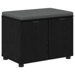 Casa si Gradina - Mobilier - Organizare si depozitare - Bancute - Banca pentru hol cu perna cu usa Stejar Negru, 60 x 38 x 46 cm - Infinity.ro