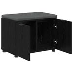 Casa si Gradina - Mobilier - Organizare si depozitare - Bancute - Banca pentru hol cu perna cu usa Stejar Negru, 60 x 38 x 46 cm - Infinity.ro