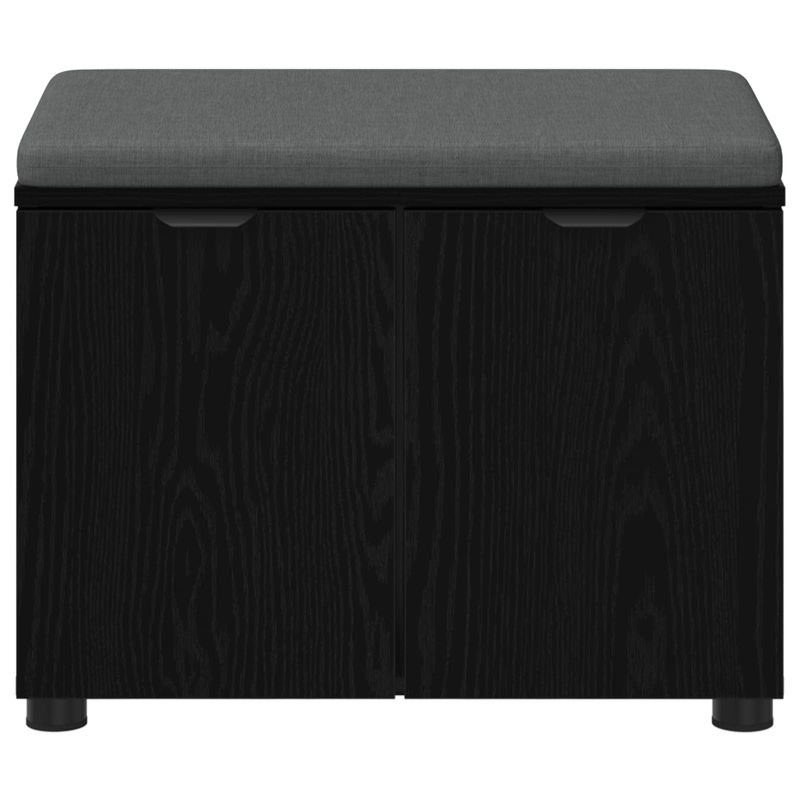Casa si Gradina - Mobilier - Organizare si depozitare - Bancute - Banca pentru hol cu perna cu usa Stejar Negru, 60 x 38 x 46 cm - Infinity.ro