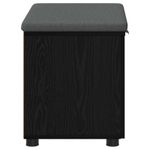 Casa si Gradina - Mobilier - Organizare si depozitare - Bancute - Banca pentru hol cu perna cu usa Stejar Negru, 60 x 38 x 46 cm - Infinity.ro