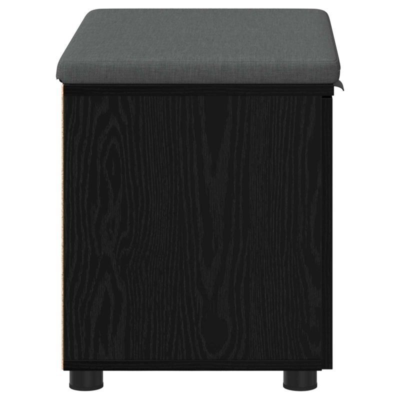 Casa si Gradina - Mobilier - Organizare si depozitare - Bancute - Banca pentru hol cu perna cu usa Stejar Negru, 60 x 38 x 46 cm - Infinity.ro