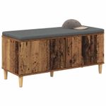 Casa si Gradina - Mobilier - Organizare si depozitare - Bancute - Banca pentru hol cu perna cu usa Lemn vechi, 60 x 38 x 46 cm, - Infinity.ro