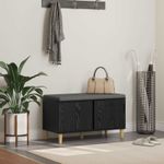 Casa si Gradina - Mobilier - Organizare si depozitare - Bancute - Banca pentru hol cu perna cu usa Stejar Negru 60 x 38 x 46 cm - Infinity.ro