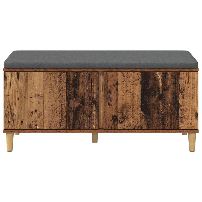 Casa si Gradina - Mobilier - Organizare si depozitare - Bancute - Banca pentru hol cu perna cu usa Lemn vechi, 60 x 38 x 46 cm, - Infinity.ro