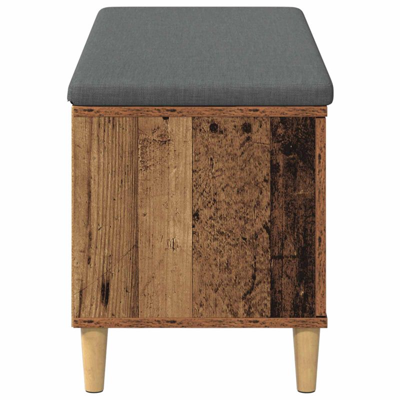 Casa si Gradina - Mobilier - Organizare si depozitare - Bancute - Banca pentru hol cu perna cu usa Lemn vechi, 60 x 38 x 46 cm, - Infinity.ro