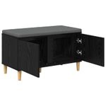 Casa si Gradina - Mobilier - Organizare si depozitare - Bancute - Banca pentru hol cu perna cu usa Stejar Negru 60 x 38 x 46 cm - Infinity.ro
