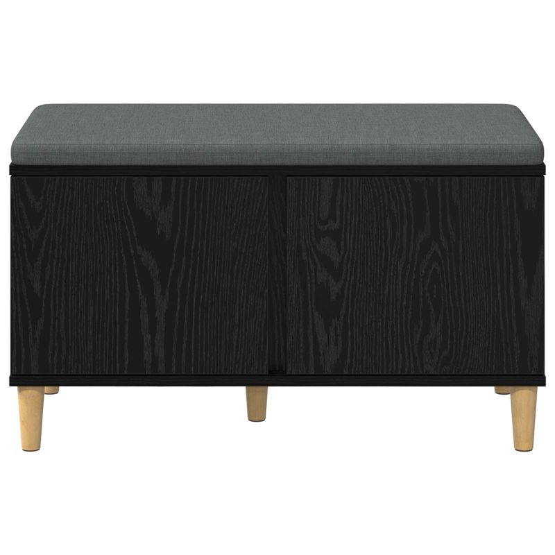 Casa si Gradina - Mobilier - Organizare si depozitare - Bancute - Banca pentru hol cu perna cu usa Stejar Negru 60 x 38 x 46 cm - Infinity.ro
