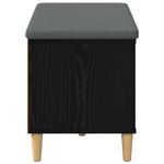Casa si Gradina - Mobilier - Organizare si depozitare - Bancute - Banca pentru hol cu perna cu usa Stejar Negru 60 x 38 x 46 cm - Infinity.ro
