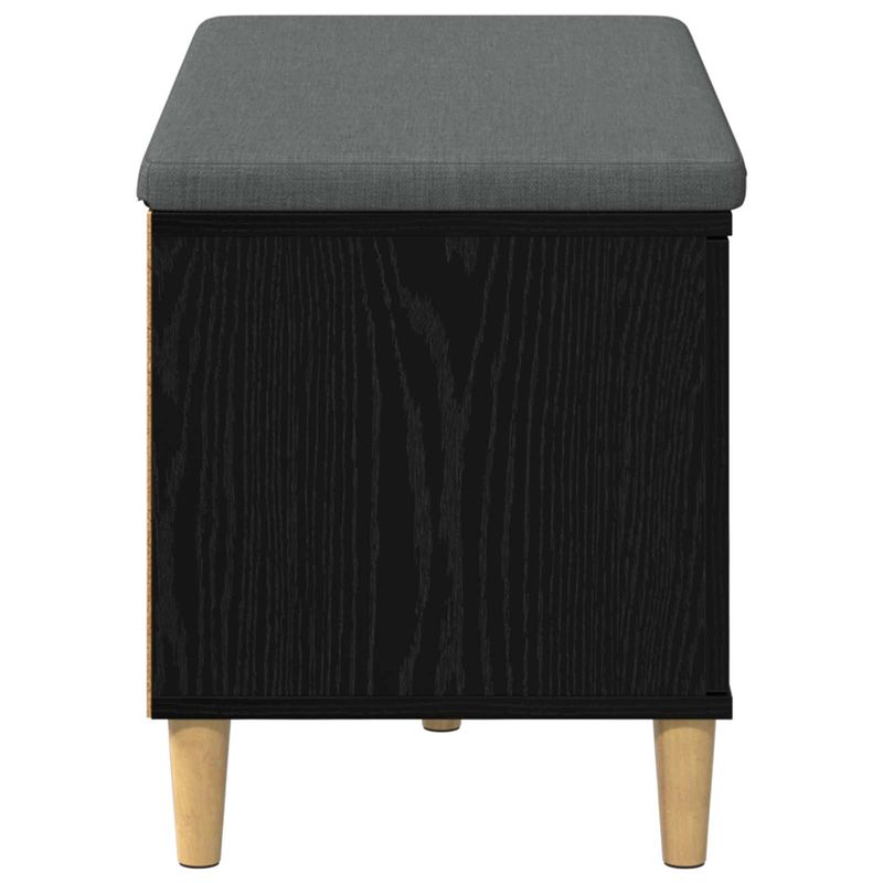 Casa si Gradina - Mobilier - Organizare si depozitare - Bancute - Banca pentru hol cu perna cu usa Stejar Negru 60 x 38 x 46 cm - Infinity.ro