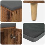 Casa si Gradina - Mobilier - Organizare si depozitare - Bancute - Banca pentru hol cu perna cu usa Lemn vechi, 60 x 38 x 46 cm, - Infinity.ro