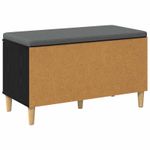 Casa si Gradina - Mobilier - Organizare si depozitare - Bancute - Banca pentru hol cu perna cu usa Stejar Negru 60 x 38 x 46 cm - Infinity.ro