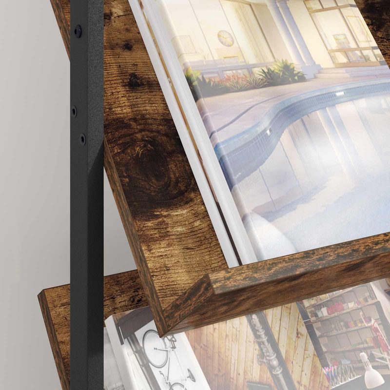 Casa si Gradina - Mobilier - Biblioteci si rafturi - Rafturi - Raft pentru reviste cu raft Stejar fumuriu 68 x 40 x 123.5 cm - Infinity.ro