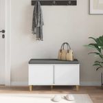 Casa si Gradina - Mobilier - Organizare si depozitare - Bancute - Banca pentru hol cu perna, cu depozitare Alb 60 x 38 x 46 cm - Infinity.ro