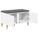 Casa si Gradina - Mobilier - Organizare si depozitare - Bancute - Banca pentru hol cu perna, cu depozitare Alb 60 x 38 x 46 cm - Infinity.ro