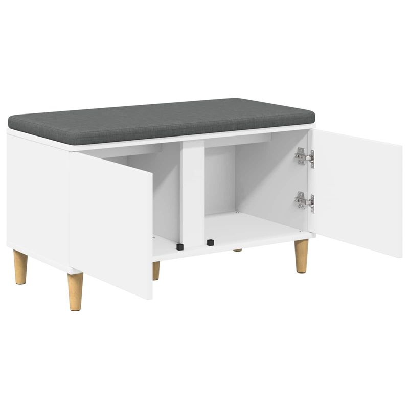 Casa si Gradina - Mobilier - Organizare si depozitare - Bancute - Banca pentru hol cu perna, cu depozitare Alb 60 x 38 x 46 cm - Infinity.ro