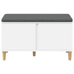 Casa si Gradina - Mobilier - Organizare si depozitare - Bancute - Banca pentru hol cu perna, cu depozitare Alb 60 x 38 x 46 cm - Infinity.ro