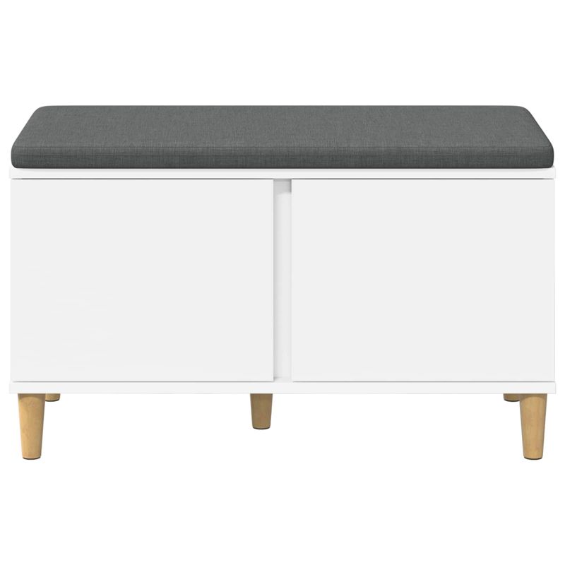 Casa si Gradina - Mobilier - Organizare si depozitare - Bancute - Banca pentru hol cu perna, cu depozitare Alb 60 x 38 x 46 cm - Infinity.ro