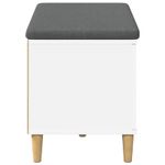 Casa si Gradina - Mobilier - Organizare si depozitare - Bancute - Banca pentru hol cu perna, cu depozitare Alb 60 x 38 x 46 cm - Infinity.ro