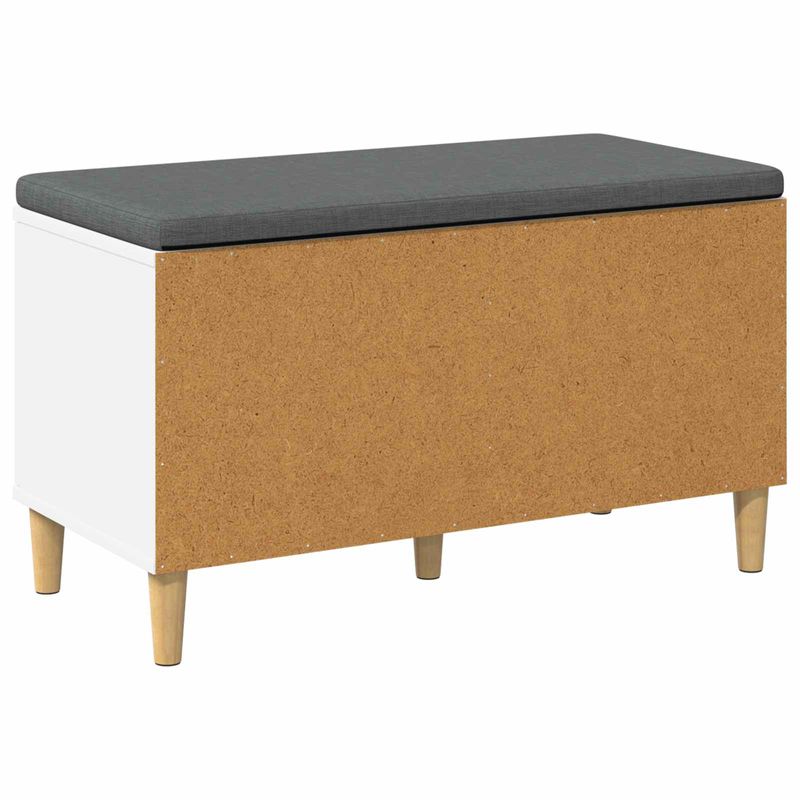 Casa si Gradina - Mobilier - Organizare si depozitare - Bancute - Banca pentru hol cu perna, cu depozitare Alb 60 x 38 x 46 cm - Infinity.ro