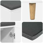 Casa si Gradina - Mobilier - Organizare si depozitare - Bancute - Banca pentru hol cu perna, cu depozitare Alb 60 x 38 x 46 cm - Infinity.ro